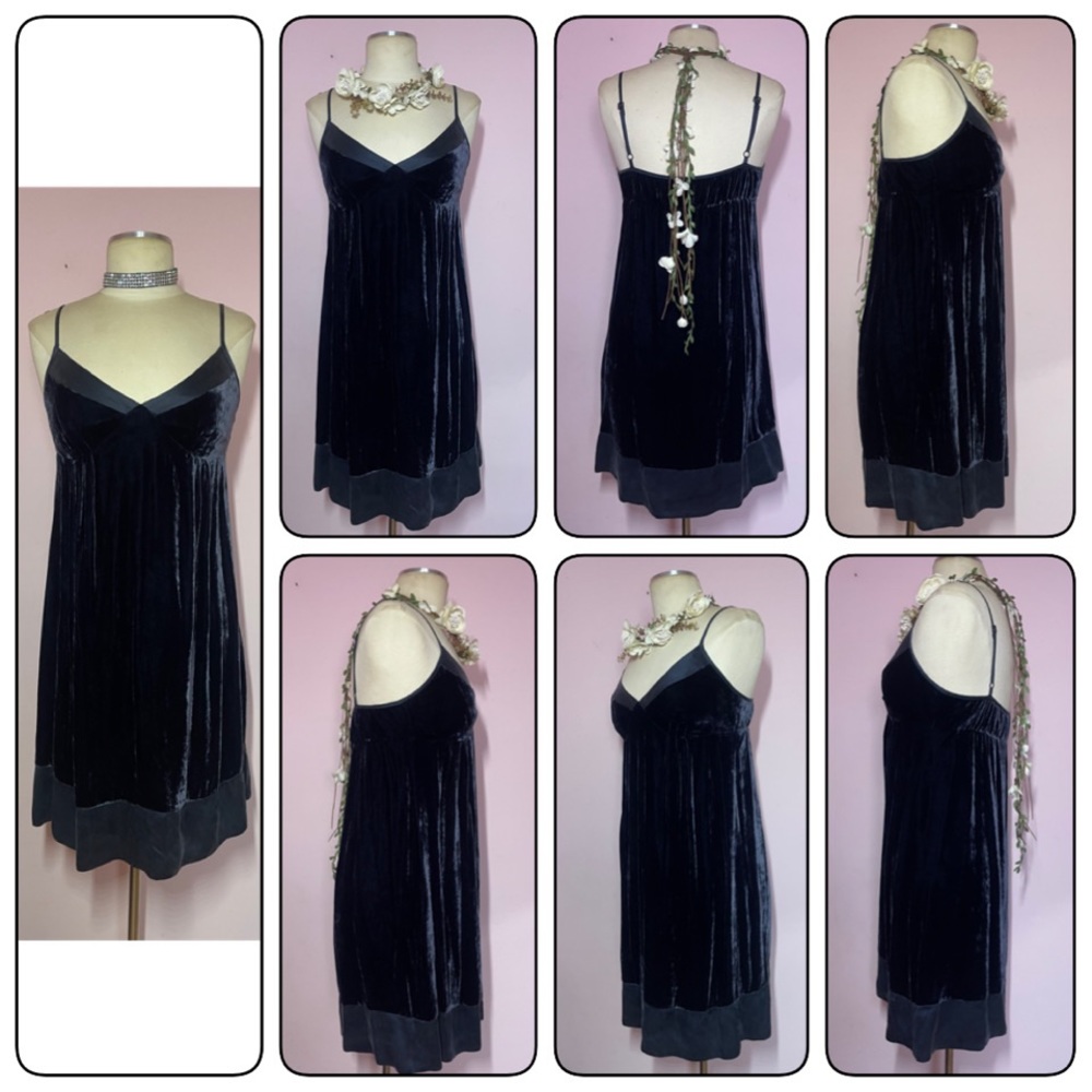 💐👠🌻💄GAP VELVET NAVY BLUE/BLACK DRESS …Sz 8…
Retail at $59.50